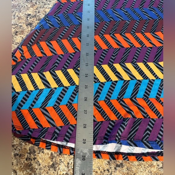 NWT Lularoe XXSmall Perfect High Low T Shirt Tunic Purple Orange Blue Gold Black - Picture 8 of 16